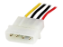 StarTech.com 12in Molex LP4 Power Extension Cable M/F - Right-angle