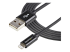 StarTech.com 2m (6ft) Long Black Apple® 8-pin Lightning Connector to USB Cable for iPhone / iPod / iPad - Right-angle