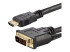 StarTech.com 6ft (1.8m) HDMI to DVI Cable, DVI-D to HDMI Display Cable (1920x1200p), Black, 19 Pin HDMI Male to DVI-D Male Cable Adapter, Digital Monitor Cable, M/M, Single Link - Close up