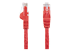 StarTech.com 75ft CAT6 Ethernet Cable, 10 Gigabit Snagless RJ45 650MHz 100W PoE Patch Cord, CAT 6 10GbE UTP Network Cable w/Strain Relief, Red, Wiring is UL Certified/TIA - Front