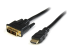 StarTech.com 6ft (1.8m) HDMI to DVI Cable, DVI-D to HDMI Display Cable (1920x1200p), Black, 19 Pin HDMI Male to DVI-D Male Cable Adapter, Digital Monitor Cable, M/M, Single Link - Right-angle