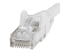 StarTech.com 75ft CAT6 Ethernet Cable, 10 Gigabit Snagless RJ45 650MHz 100W PoE Patch Cord, CAT 6 10GbE UTP Network Cable w/Strain Relief, White, Wiring is UL Certified/TIA - Close up