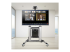 StarTech.com Rolling TV Cart/Stand On Wheels, Up to 100inch/220lb Screens - Front