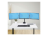 StarTech.com Triple Monitor Desk Mount For Up To Three 27in Screens, VESA 75x75/100x100, Tool-Less Arm Adjustments, C-Clamp/Grommet Mount, Spring-Assisted Arms - Front