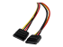StarTech.com 12in LP4 to 2x SATA Power Y Cable Adapter - Right-angle