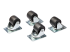 StarTech.com Heavy Duty Casters for Server Racks/Cabinets, Set of 4 Universal M6 2-inch Swivel Caster Kit, 45x75mm Pattern, Replacement Caster Wheels for 4 Post Racks, Steel/Plastic - Left-angle