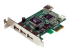 StarTech.com 4 Port PCI Express Low Profile High Speed USB Card - Left-angle