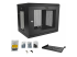 StarTech.com 2 Post 9U 19" Wall Mount Network Cabinet, Adjustable Depth 6-15" Locking IT Switch Depth Enclosure, Vented Computer/Electronics Equipment Data Rack w/ Shelf + Hook & Loop Tape - Left-angle