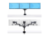StarTech.com Triple Monitor Desk Mount For Up To Three 27in Screens, VESA 75x75/100x100, Tool-Less Arm Adjustments, C-Clamp/Grommet Mount, Spring-Assisted Arms - Multi-angle