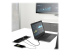 StarTech.com Conference Room Docking Station with Power/Charging; Table Connectivity AV Box, Universal USB-C Laptop Dock, 60W PD, 4K HDMI, USB Hub, Audio, 1x AC Outlet, 2xUSB Charge Ports - Left-angle