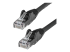 StarTech.com 75ft CAT6 Ethernet Cable, 10 Gigabit Snagless RJ45 650MHz 100W PoE Patch Cord, CAT 6 10GbE UTP Network Cable w/Strain Relief, Black, Wiring is UL Certified/TIA - Right-angle