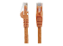 StarTech.com 75ft CAT6 Ethernet Cable, 10 Gigabit Snagless RJ45 650MHz 100W PoE Patch Cord, CAT 6 10GbE UTP Network Cable w/Strain Relief, Orange, Wiring is UL Certified/TIA - Front