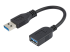 StarTech.com 6in Short USB 3.0 Extension Adapter Cable (USB-A Male to USB-A Female) - Right-angle